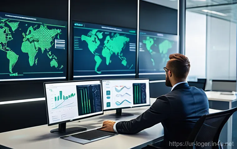 물류관리사와 물류 클레임 처리 - **Prompt:** A bustling, ultra-modern logistics warehouse interior, gleaming with advanced technology...