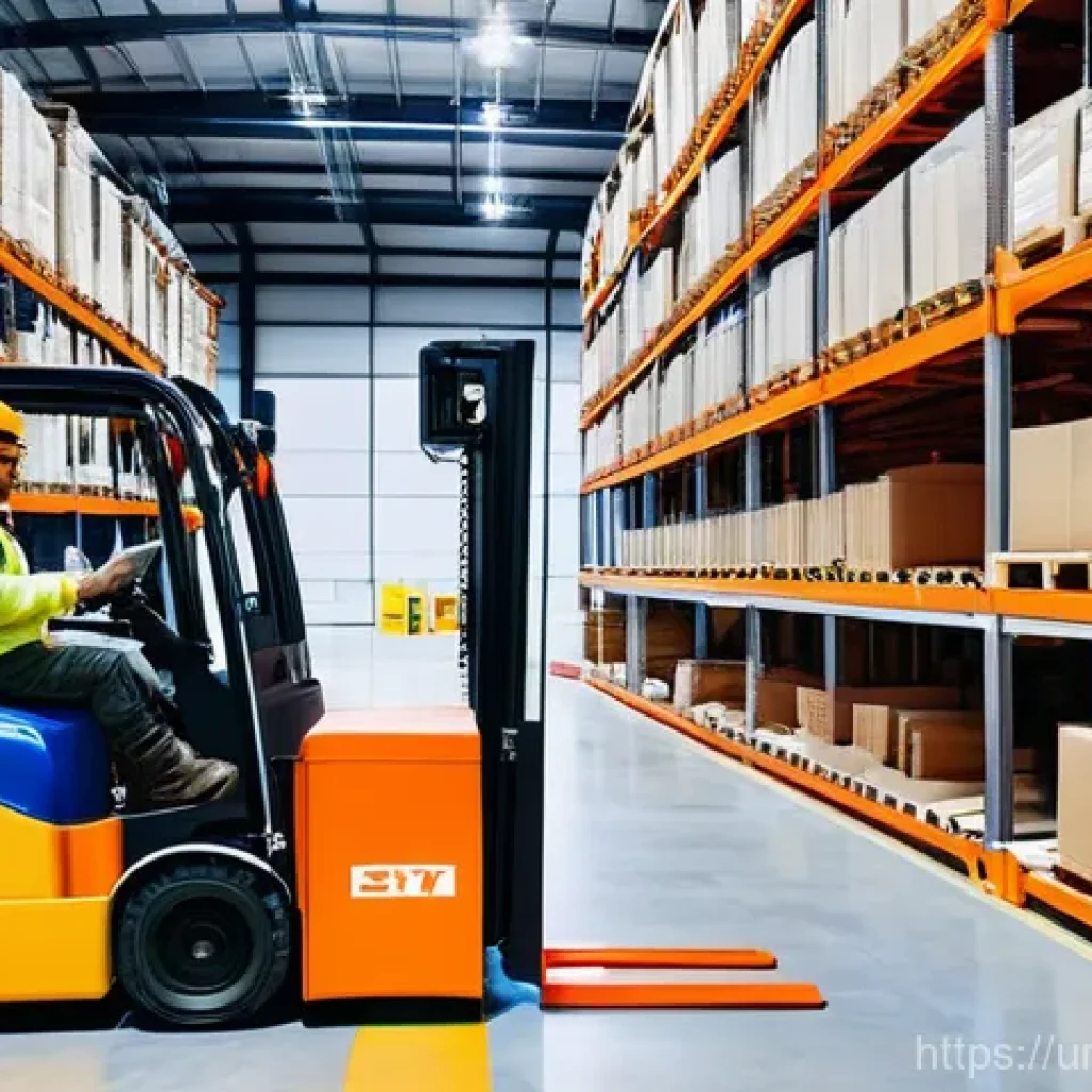 물류관리사 물류 관련 법규 정리 - **Prompt: Modern Warehouse Safety and Efficiency**
    "A photorealistic, brightly lit scene inside ...