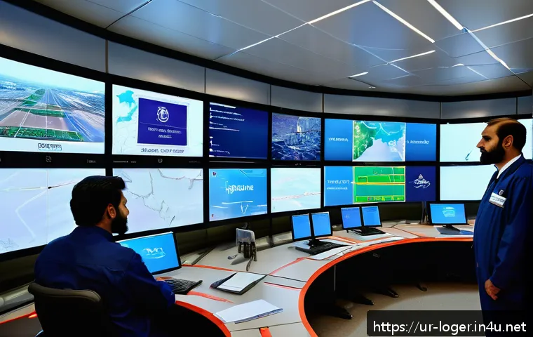물류관리사 위험물 물류 관리 - A high-tech logistics control room showcasing a diverse team of Pakistani and Urdu-speaking professi...