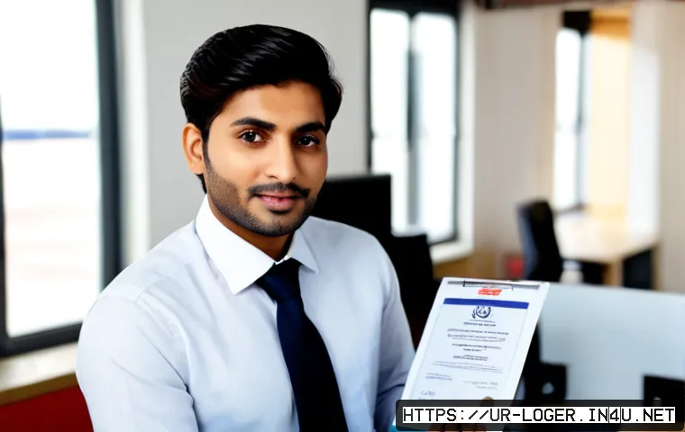 Home 17 물류관리사 합격자 인터뷰 사례 - Photorealistic interview-style scene of a confident young Pakistani logistics professional seated at...